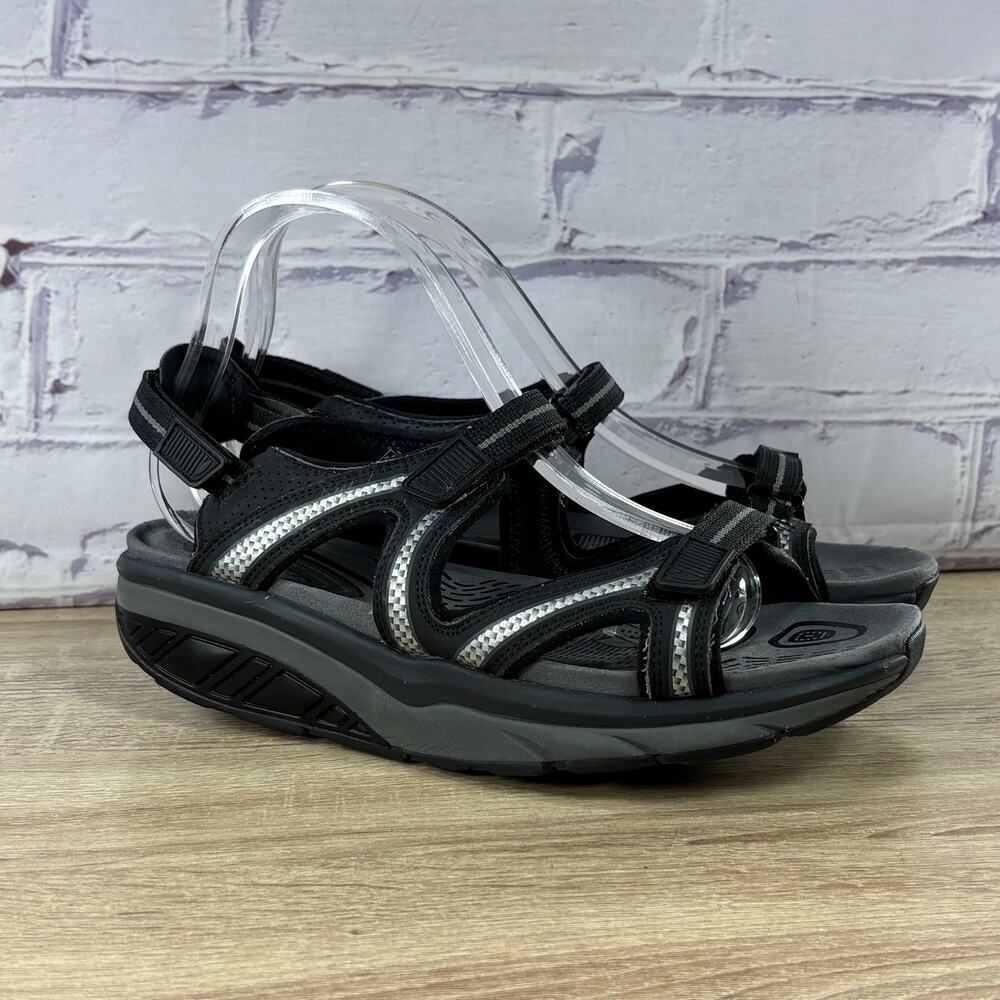 MBT Lila 6 Black Rocker Walking Sandals Women's 10-10.5 Comfort Shoes